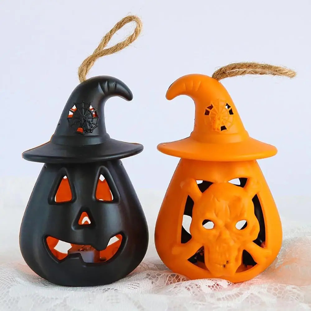 LED Halloween Pumpkin Light Lamp Home Garden Party Outdoor Halloween Decoration Lantern Light New Hooded Scary Skull Lamp