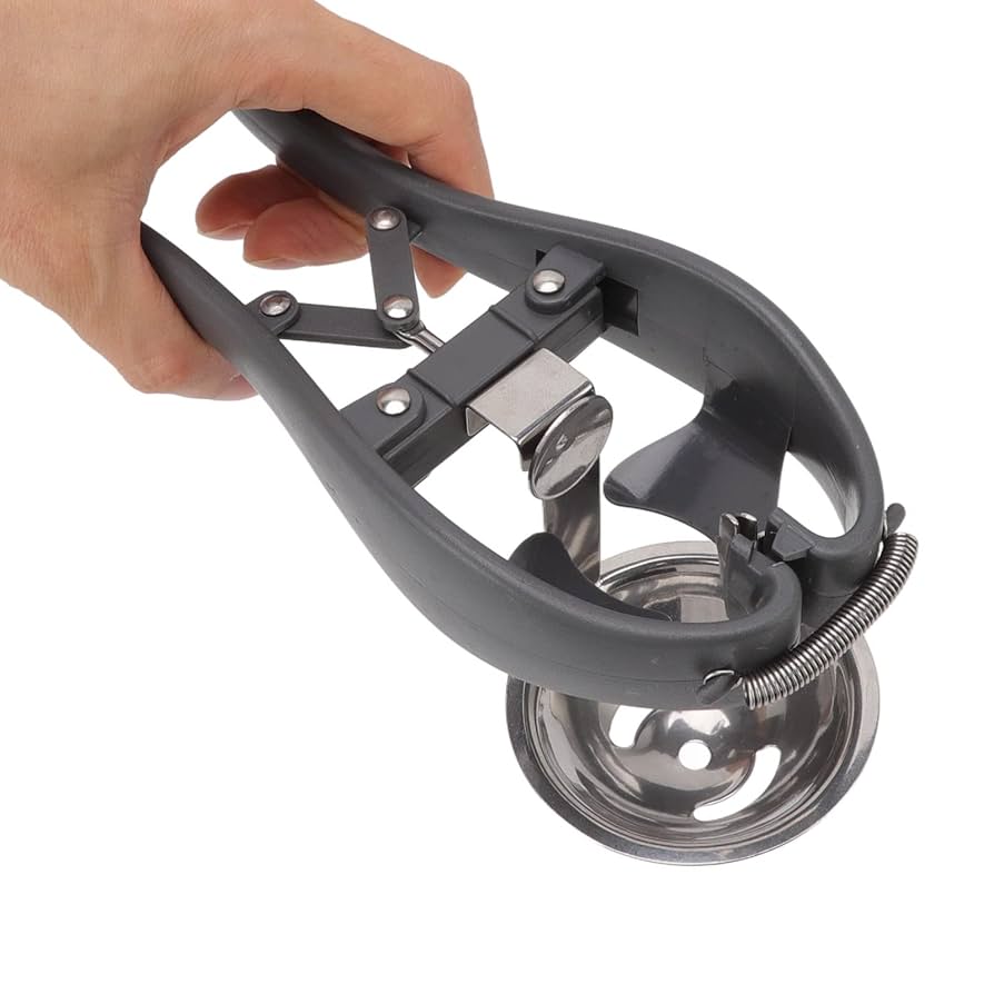 stainless steel egg cracker and separator tool.